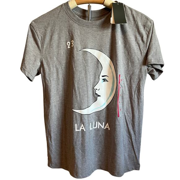 Women's Heather Gray La Luna Graphic Short Sleeve T-Shirt - Size XS - NWT - Picture 1 of 5